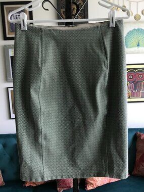 LIVERPOOL size 8 / 29 Stretch Ponte Knit Hi Rise Reese Pencil Skirt Dried Basil